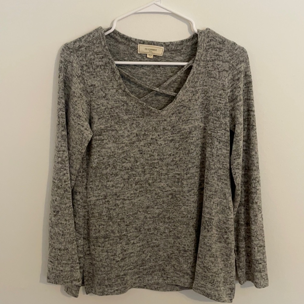 No Comment Grey Long Sleeve Shirt